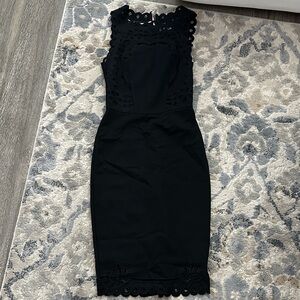 Ted Baker Black Sleeveless Sheath Midi Dress